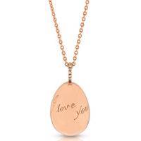 faberge simple i love you pendant 18ct rose gold