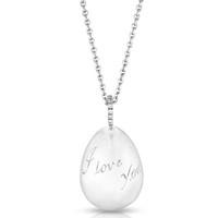 Faberge Simple I Love You Pendant 18ct White Gold