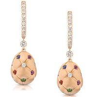 Faberge Treillage Earring Treillage Multicoloured Rose Gold Matt Drop