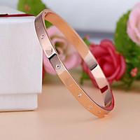 Fashion Diamond LOVE Eternal Ring Titanium Steel Bracelet Bangles Party / Daily / Casual 1pc Christmas Gifts