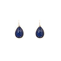 Fashion Women Glitter Resin Stone Set Water Drop Earrings