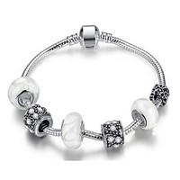 fashion simple women DIY jewelry Beaded glass beads Europe charm bracelet Christmas Gifts