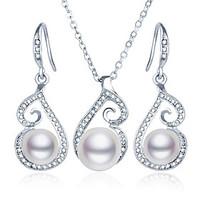Fashion Jewelry Necklace Earrings Wedding Party Daily Casual Alloy Imitation Pearl Rhinestone 1set Wedding Gifts