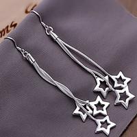Fashion Alloy Sterling Silver Plated Star Earrings