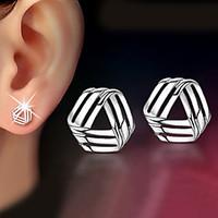 Fashion Personalized Silver Color Cute Earrings For Women Metal Note Pattern Lovely Rhyme Classic Alloy Geometric Jewelry For Wedding Party