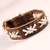 Fashion Mens Cool Punk Style Braided Handmade Brown Bracelets Jewelry For Any Party