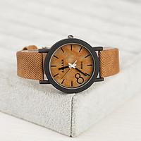 fashion pu european style vintage unisex watches wood watch men and wo ...