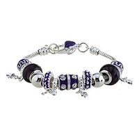 Fashion Silver Plated With Multi Beads charm Bracelet