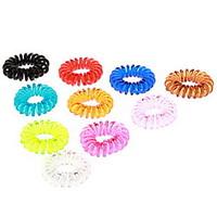 fashion multicolor telephone lines stretch plastic hair ties for kids  ...