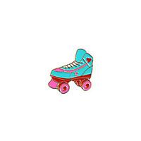 Fashion Trendy Cute Enamel Roller Skates Metal Brooch