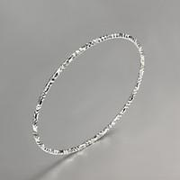 Fashion Noble Quality 925 Sterling Silver Simple Bangles Party Daily Bangles For WomanLady