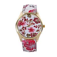 Fashion Casual Women Wrist Watches Quartz Lady Watch With Antique Chinese Style Flower Pu Leather Band