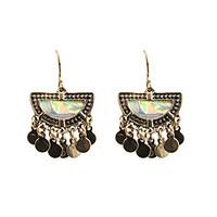 Fashion Women Lamellule Alloy Drop Earrings