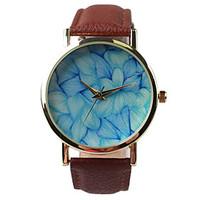 Fashion Leisure Belt Watch Female Flower Pattern Cool Watches Unique Watches