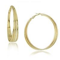 Fashion Alloy Three-ply Weave Big Circle Earrings(More Colors)