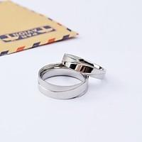 Fashion Silver High Polished Titanium Steel Couple Rings Promis rings for couples