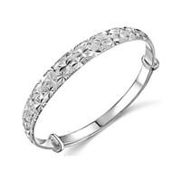 fashion sterling silver plated bangle womens bracelet