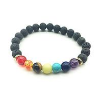 Fashion Natural Colorful Volcanic Stone Beads Bracelet