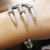 Fashion Retro Lady Silver Eagle Claw Bangle Jewelry Bracelet