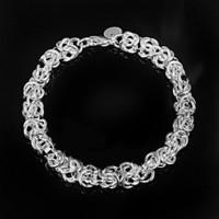 Fashion Noble 925 Silver Party Chain Link Bracelets For WomanLady Christmas Gifts