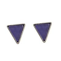 Fashion Women Triangle Alloy Enamel Drop Earrings