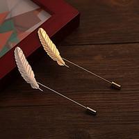 fashion long small plume brooch