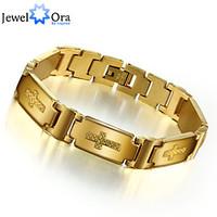 Fashion Steel Man Bracelet Charming 304L Stainless Steel with 18K Gold Plated Bracelet For Man
