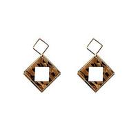 fashion women square shape acrylic drop earrings