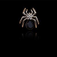 Fashion Inlay Diamond Small Spider Brooch