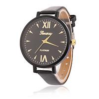 Fashion Watch Quartz Leather Band Casual Black White Blue Red Green Pink Yellow Strap Watch