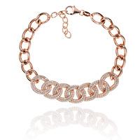 FASHIONABLY ROSE GOLD LARGE LINKS BRACELET