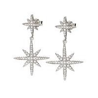 FASHIONABLY SILVER STARRY SKY EARRINGS