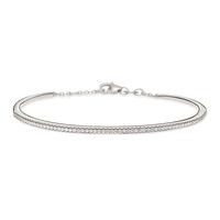 fashionably silver sparkle ball bracelet