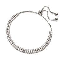 fashionably silver double sparkle ball bracelet
