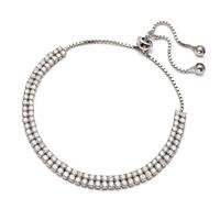 FASHIONABLY SILVER DOUBLE SPARKLE BALL BRACELET