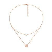 fashionably rose gold flower blossom necklace