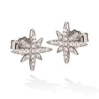 FASHIONABLY SILVER STARRY SKY STUD EARRINGS