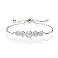 fashionably silver sparkle ball bracelet