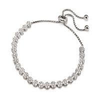 fashionably silver flower blossom bracelet