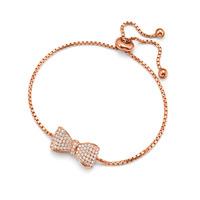 fashionably rose gold bow bracelet