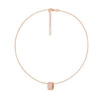 FASHIONABLY ROSE GOLD SPARKLE BALL NECKLACE