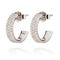 FASHIONABLY SILVER SPARKLE BALL EARRINGS