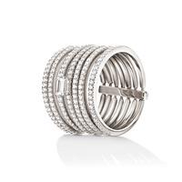 fashionably silver sparkle ball ring