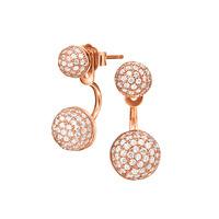 FASHIONABLY ROSE GOLD OVAL DROP EARRINGS