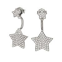 FASHIONABLY SILVER STARRY SKY EARRINGS