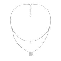 FASHIONABLY SILVER SPARKLE BALL NECKLACE