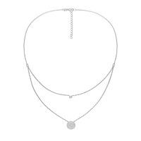 fashionably silver sparkle ball necklace