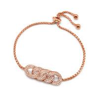 fashionably rose gold knots bracelet