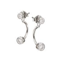 FASHIONABLY SILVER SPARKLE BALL EARRINGS