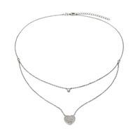 FASHIONABLY SILVER LOVE HEARTS NECKLACE